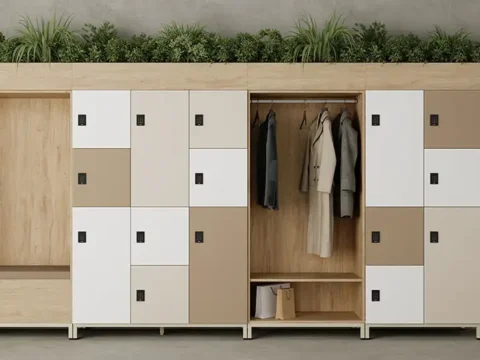 Taquilla CUBE con jardineras