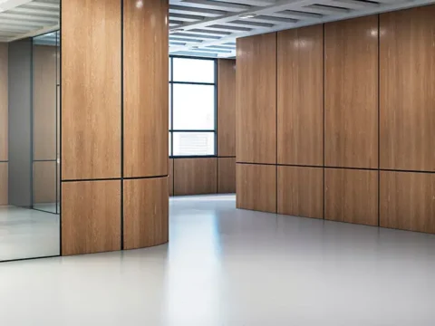 Sala de juntas con tabique móvil