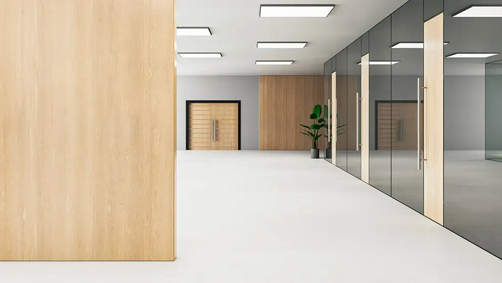 Tabique móvil de madera