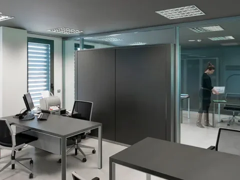 División con tabique armario